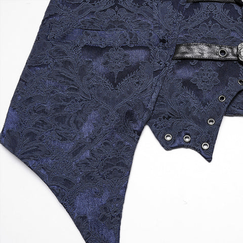Gothic-Weste mit Jacquard-Revers