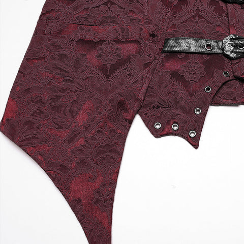 Gothic-Weste mit Jacquard-Revers