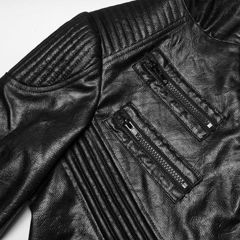 Abnehmbare Punk-Lederjacke