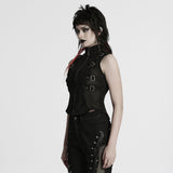 Weste mit Punk-Skelett-Silhouette