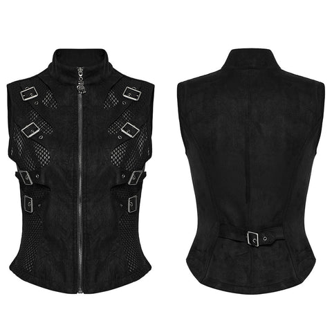 Weste mit Punk-Skelett-Silhouette