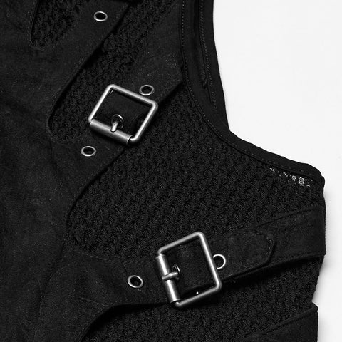 Weste mit Punk-Skelett-Silhouette