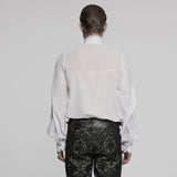Gothic glänzendes Chiffon-Edelsteinhemd