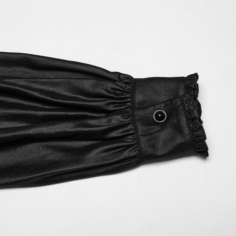 Gothic glänzendes Chiffon-Edelsteinhemd