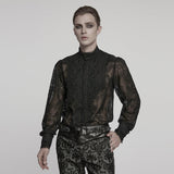 Goth Romantisches Chiffon Herrenhemd