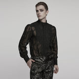Goth Romantisches Chiffon Herrenhemd
