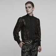 Goth Romantisches Chiffon Herrenhemd