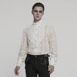 Goth Romantisches Chiffon Herrenhemd