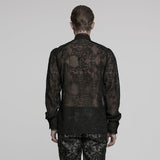 Goth Romantisches Chiffon Herrenhemd