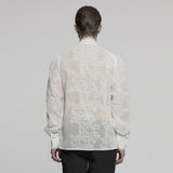 Goth Romantisches Chiffon Herrenhemd