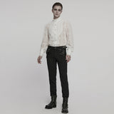 Goth Romantisches Chiffon Herrenhemd