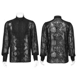Goth Romantisches Chiffon Herrenhemd
