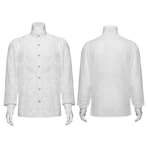 Goth Romantisches Chiffon Herrenhemd