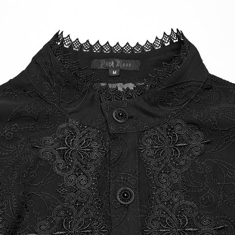 Goth Romantisches Chiffon Herrenhemd