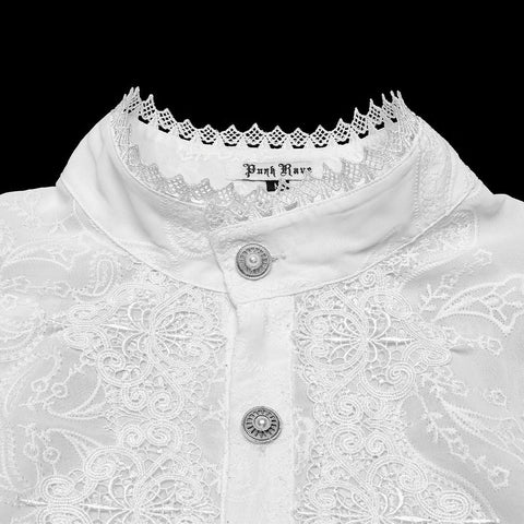 Goth Romantisches Chiffon Herrenhemd