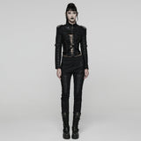 Punk-Metal-Rock-Ultrakurze Jacke für Damen