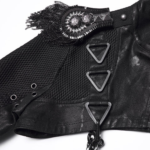 Punk-Metal-Rock-Ultrakurze Jacke für Damen