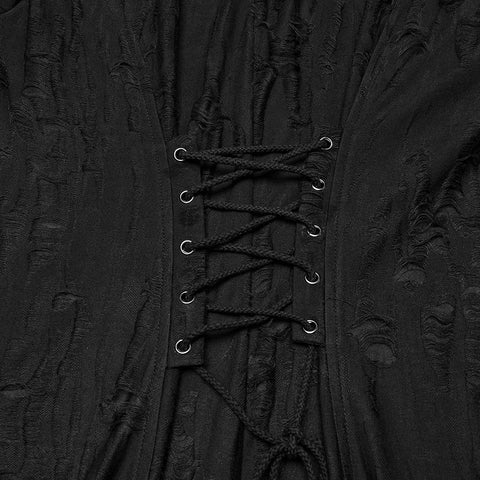 Goth Decadent Asymmetrische Kapuzenstrickjacke