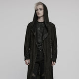 Goth Decadent Asymmetrische Kapuzenstrickjacke