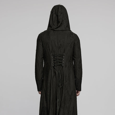 Goth Decadent Asymmetrische Kapuzenstrickjacke