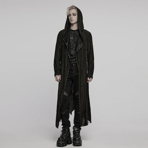 Goth Decadent Asymmetrische Kapuzenstrickjacke