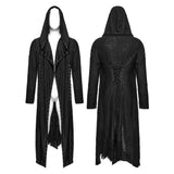 Goth Decadent Asymmetrische Kapuzenstrickjacke