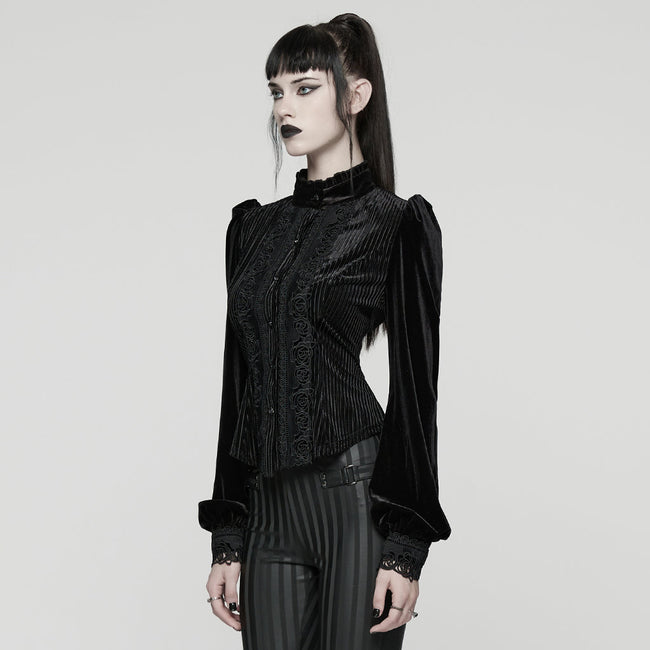 Täglich zartes Samt-Gothic-Hemd