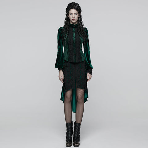 Täglich zartes Samt-Gothic-Hemd