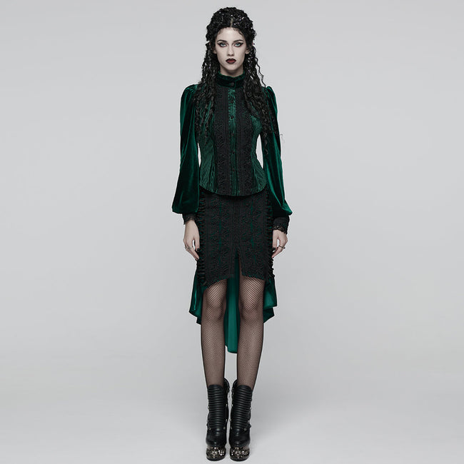 Täglich zartes Samt-Gothic-Hemd