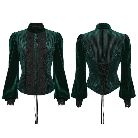 Täglich zartes Samt-Gothic-Hemd