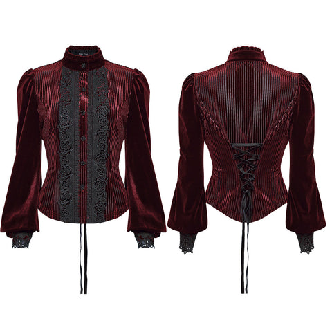 Täglich zartes Samt-Gothic-Hemd