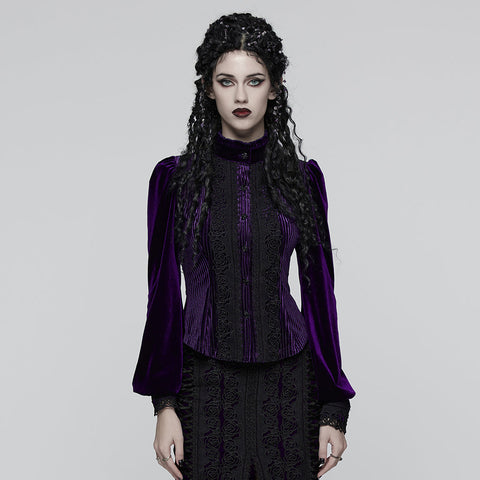 Täglich zartes Samt-Gothic-Hemd