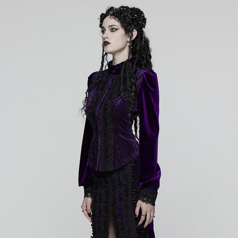 Täglich zartes Samt-Gothic-Hemd