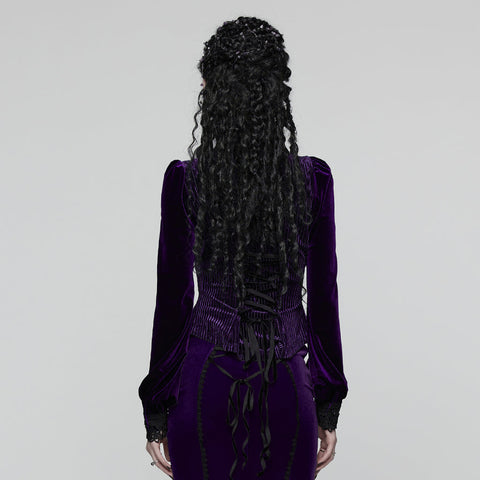 Täglich zartes Samt-Gothic-Hemd