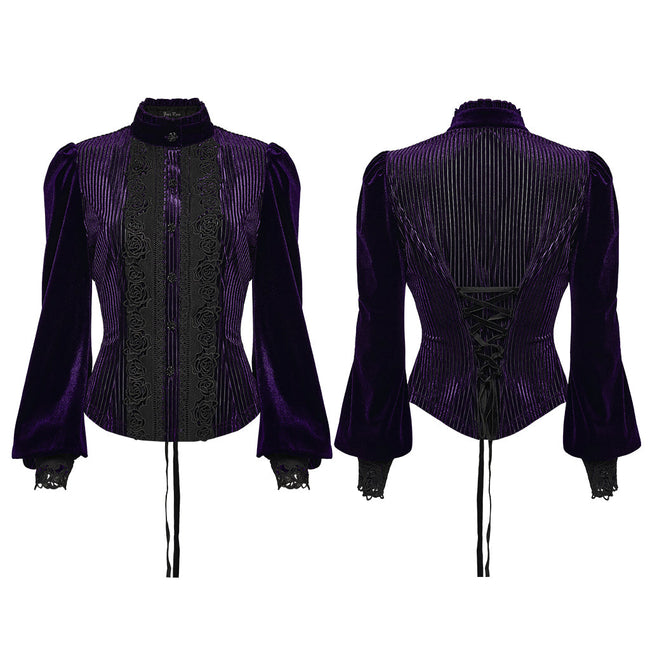 Täglich zartes Samt-Gothic-Hemd