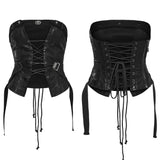 Punk-Tube-Top mit Kordelzug