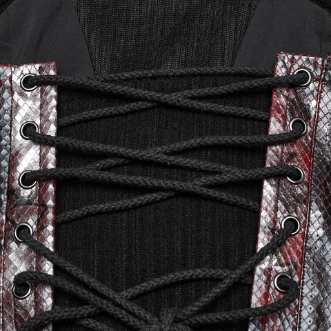 Punk-Tube-Top mit Kordelzug