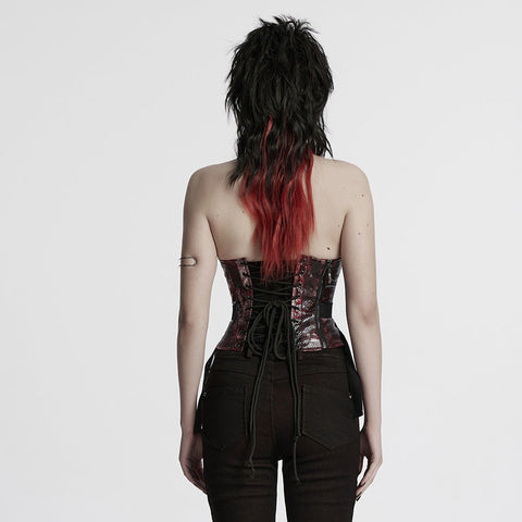 Punk-Tube-Top mit Kordelzug