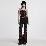 Punk-Tube-Top mit Kordelzug