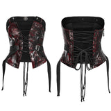 Punk-Tube-Top mit Kordelzug