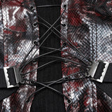 Punk-Tube-Top mit Kordelzug