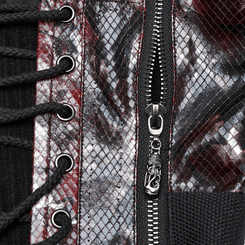 Punk-Tube-Top mit Kordelzug