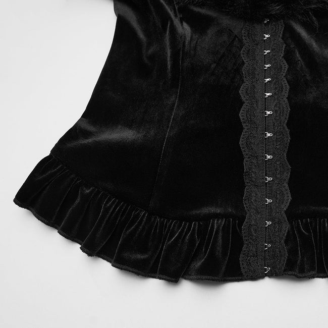 Gothic-Strickjacke mit V-Ausschnitt