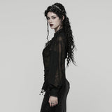 Goth-besticktes Chiffonhemd