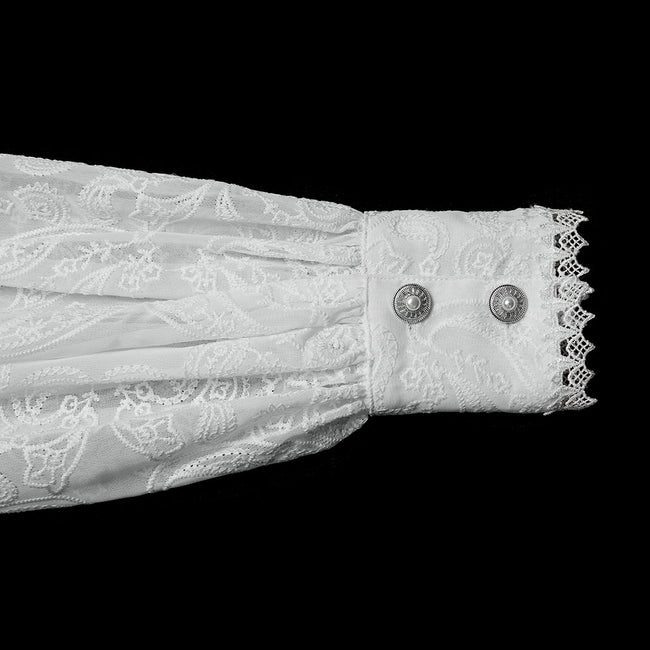 Goth-besticktes Chiffonhemd