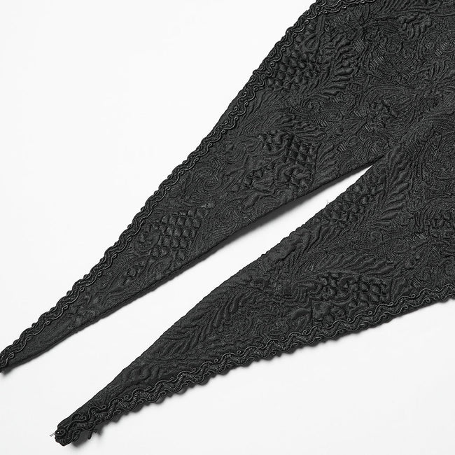 Gothic-Plüschweste mit Schwalbenschwanz-Revers