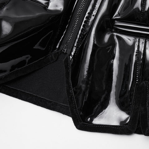 Dunkle Gothic-Lacklederweste