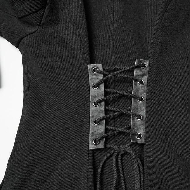 Punk-Skelettmantel mit Doppelreißverschluss