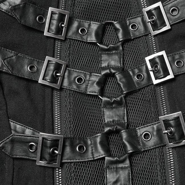 Punk-Skelettmantel mit Doppelreißverschluss