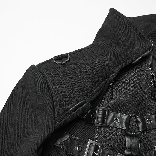 Punk-Skelettmantel mit Doppelreißverschluss